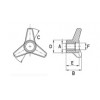 Three arms handwheel [271-1] (271123659935)