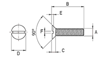 Slotted Countersunk Screw [543]